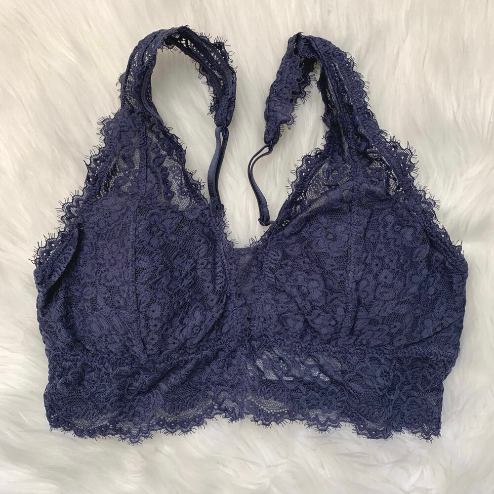 Aerie NWT Blue Wireless Lace Bralette Small